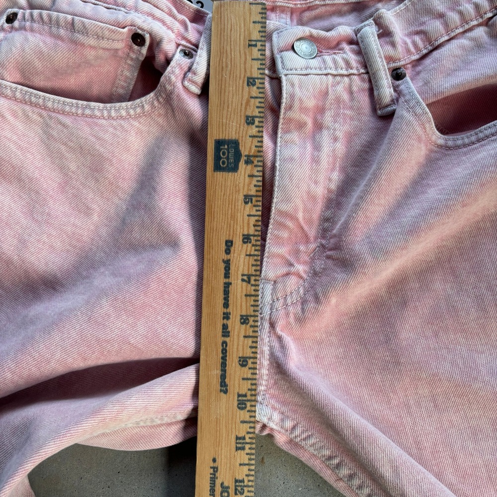 Levis 511 Slim Fit Pink Acid Wash Denim Jeans Mens 36x36 Grunge Casual Colorful - Picture 6 of 10